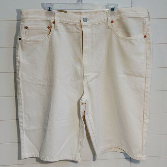 Levi's Other - Levi's 469 Men's W41 Inseam 12" Loose Fit Denim Shorts Cream 100% Cotton NEW!